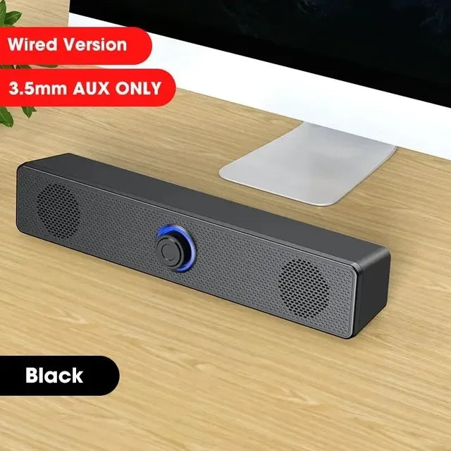 PC Soundbar Wired and Wireless Bluetooth Speaker USB Powered Soundbar for TV Pc Laptop Gaming Home Theater Surround Audio System