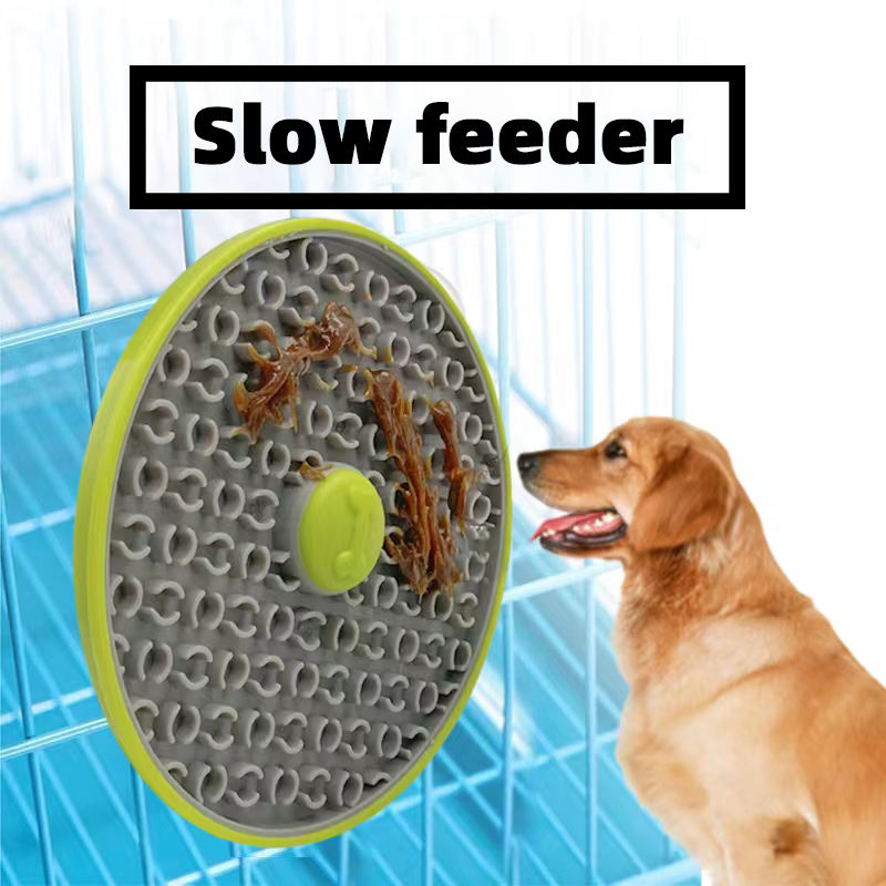 Pet Dog Licking Plate Slow Food Plate Dog Cage Licking Pad Card Cage L