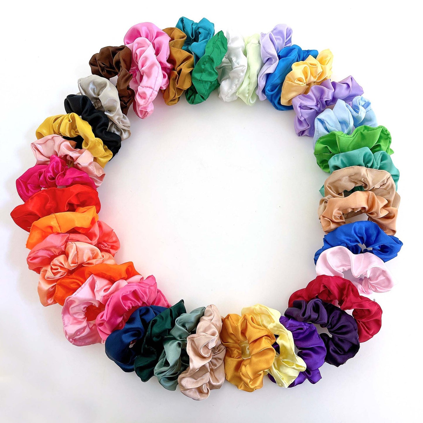 Solid Color Large Intestine Hair Ring Flower Hair Band Hair Accessories Rubber Band For Hair Ties