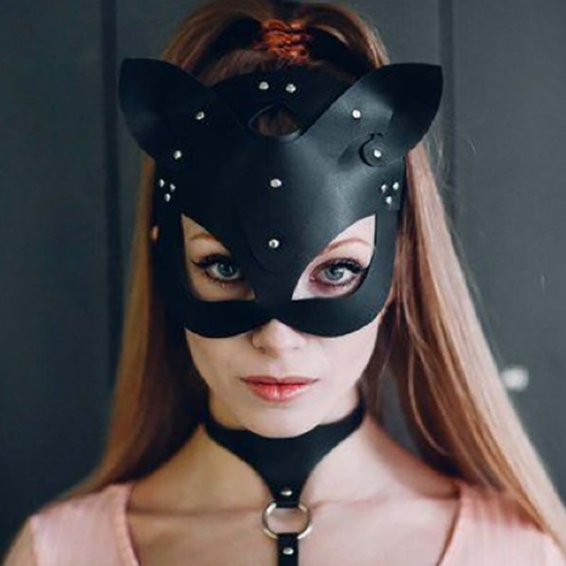 Masked Leather Rivet Mask