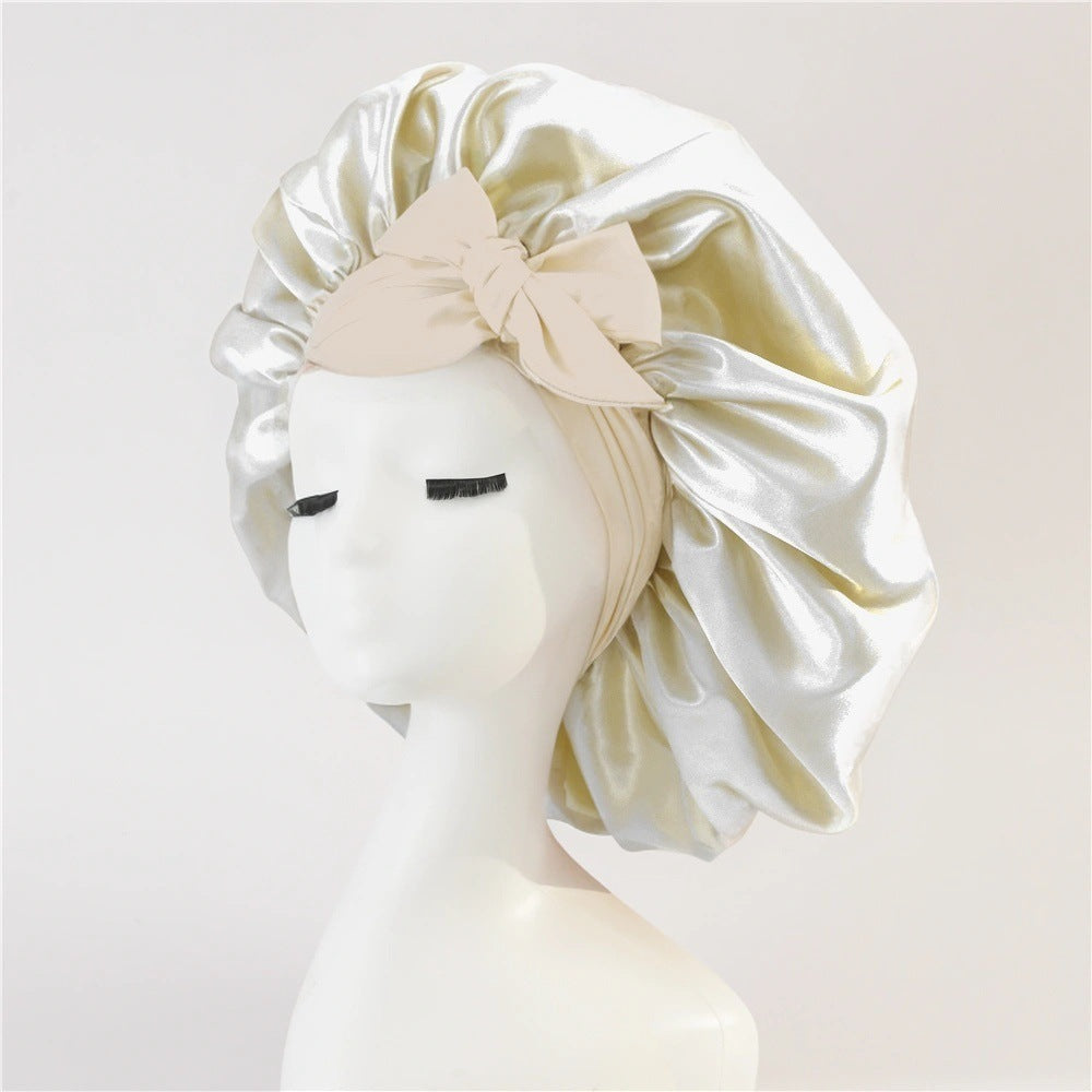 New Silk Bonnet For Sleeping Women Satin Bonnet Hair Bonnet Night Sleep Cap Scarf Wrap For Curly Hair With Tie Band For Curly Hair