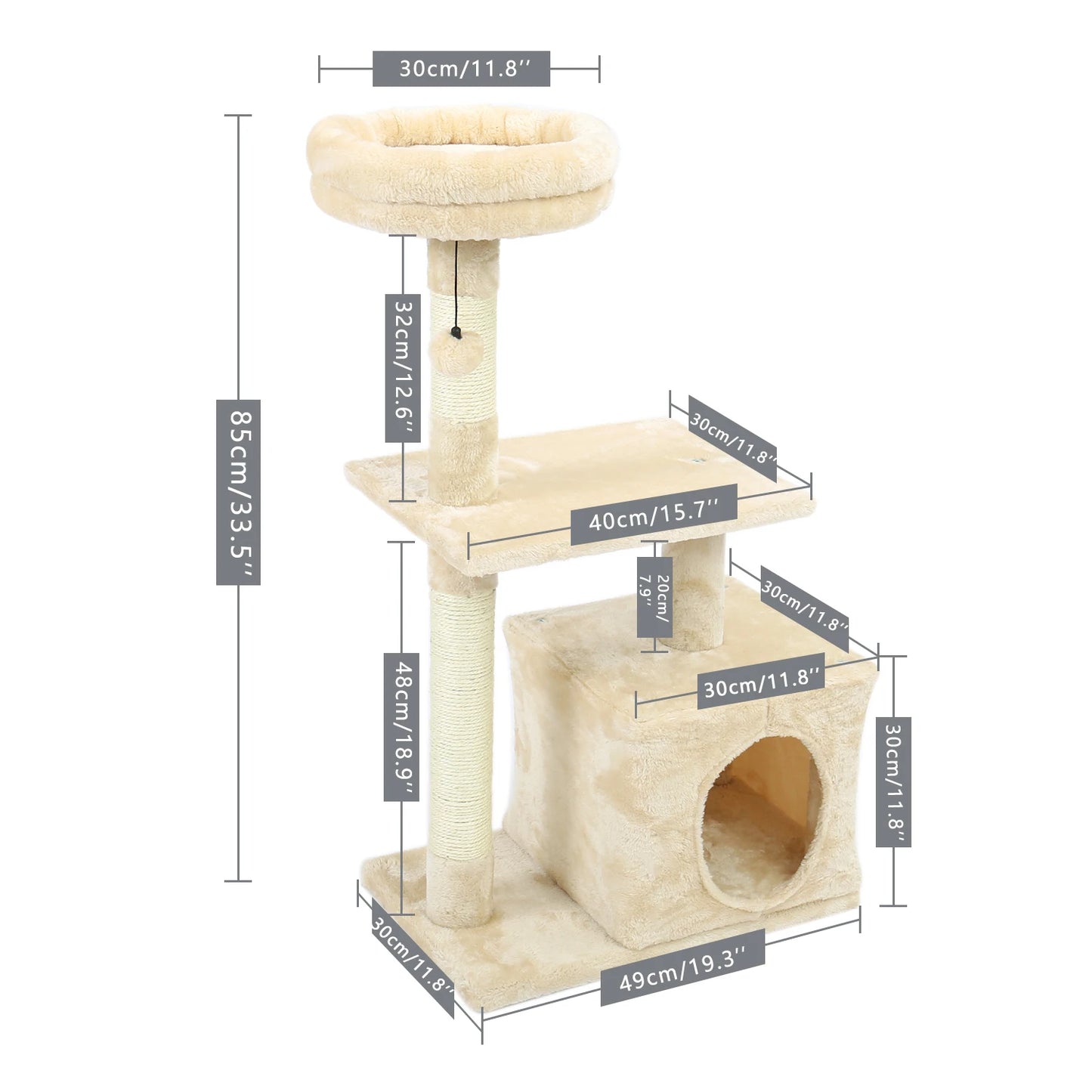 Domestic Delivery Cat's Tree Tower Pets Play Tree Scratching Tree arbre a chat  Climbing Jumping Toy Frame Pets rascador gato