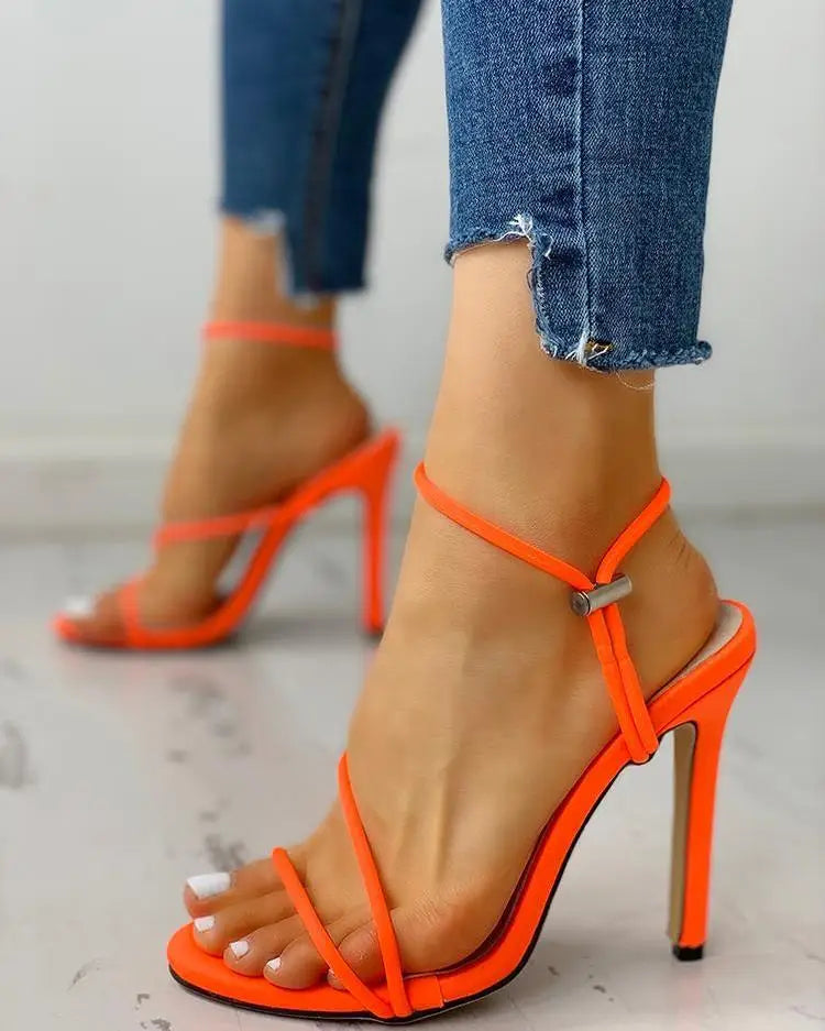 Ankle Strap Sandals High Heels Shoes Women Pumps Big Size Summer Sandals Women Office Party Shoes Stilettos Tacones Mujer