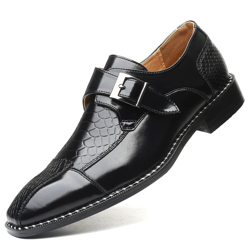 Men's Leather Dress Shoes Fashion Men Oxford Shoes Formal Office Business British Style Party Wedding Shoes Plus Size 38-48