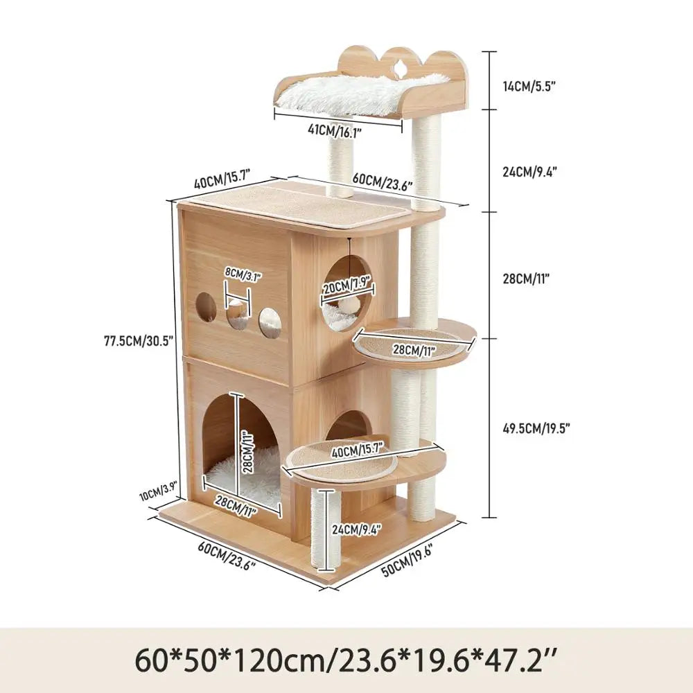 Domestic Delivery Cat's Tree Tower Pets Play Tree Scratching Tree arbre a chat  Climbing Jumping Toy Frame Pets rascador gato