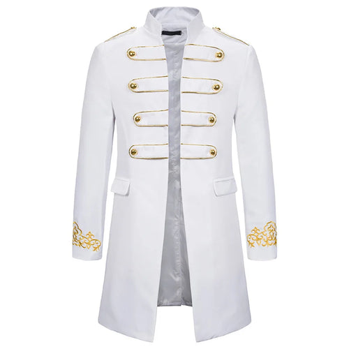 Medieval Men Military Blazer Party Uniforms Vestido Knight Prince Punk