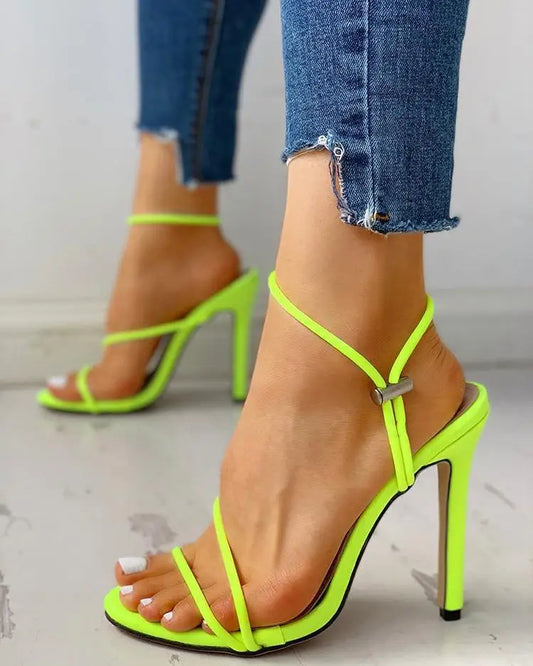 Ankle Strap Sandals High Heels Shoes Women Pumps Big Size Summer Sandals Women Office Party Shoes Stilettos Tacones Mujer