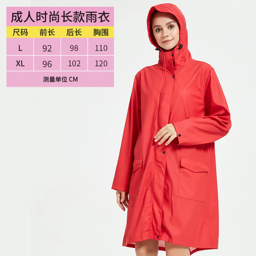 Trendy Brand Raincoat Fashionable Cool Red Windbreaker Coat Thickened