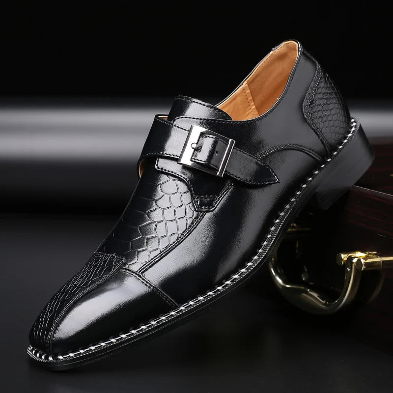 Men's Leather Dress Shoes Fashion Men Oxford Shoes Formal Office Business British Style Party Wedding Shoes Plus Size 38-48