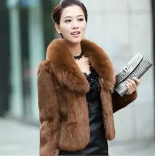 High Quality Winter Warm Fluffy Faux Fur Coats Jackets Women Furry