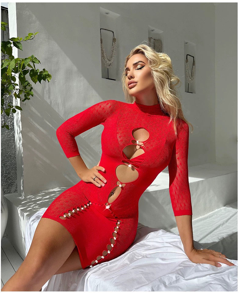 Yd231 Sexy Fashion Stretch Wrap Skirt Stylish Seductive Exquisite Fashion Sheath Mesh Fishnet Clothes Nightdress