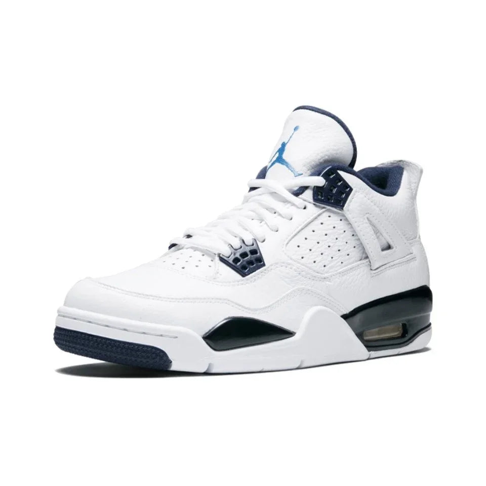 Air Jordan 4 "Tattoo" Comfortable Retro Basketball Shoes Men's White And Black And Red Sneakers 314254-107