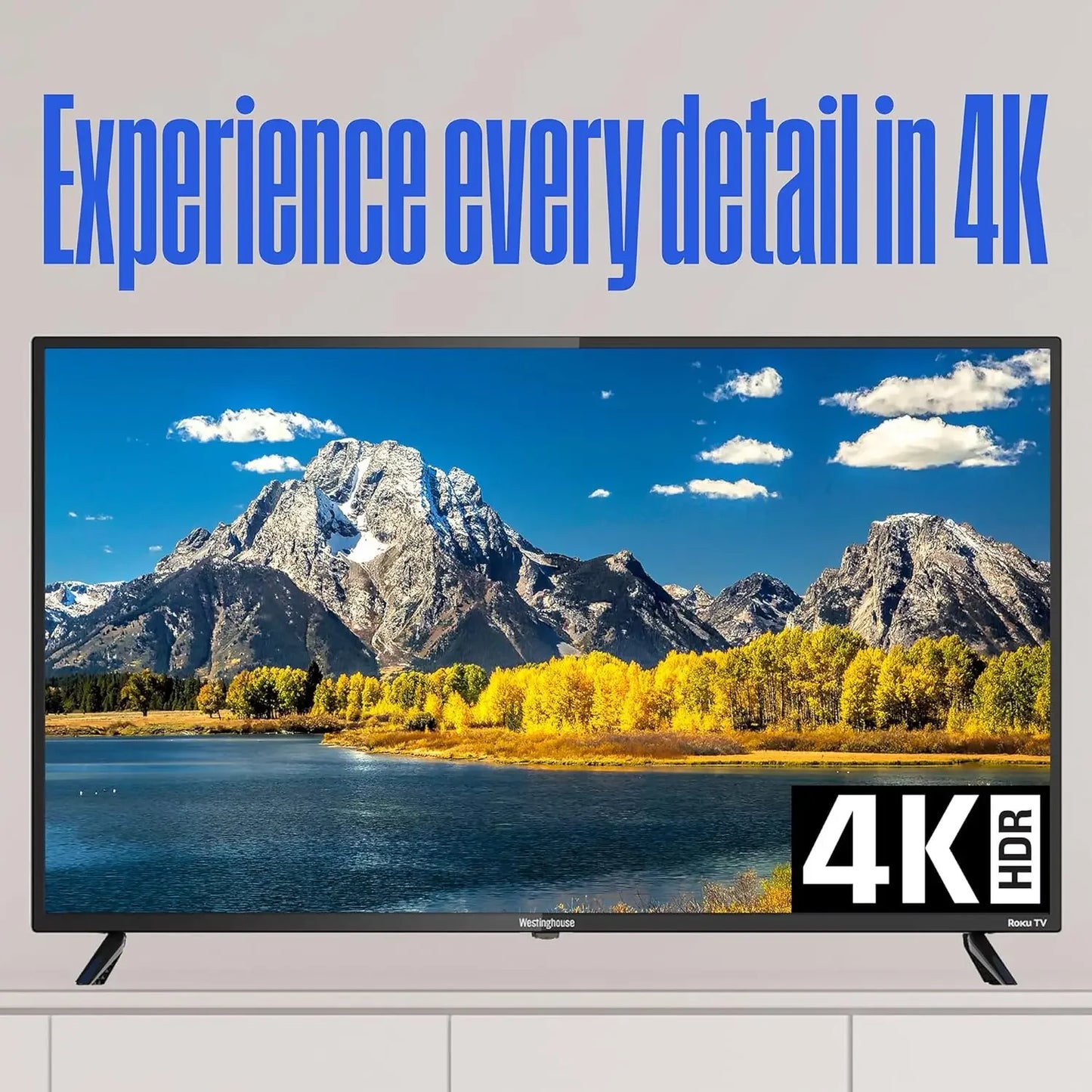 TV - 50 Inch Smart TV, 4K UHD LED TV with Wi-Fi Connectivity and Mobile App, Flat Screen TV Compatible with Apple Home Kit