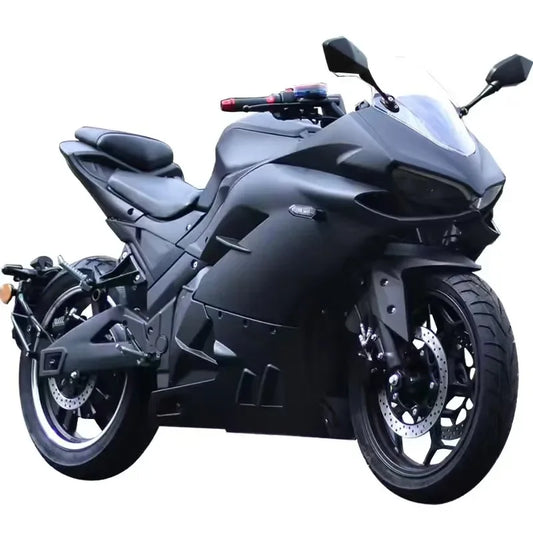 2024 High-Performance 5000W Electric Motorcycle 120km/h Racing Speed with 72V120AH Lithium Battery