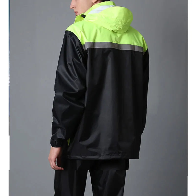 Men‘s Thicker Waterproof Split Raincoat Suits Adult Lightweight