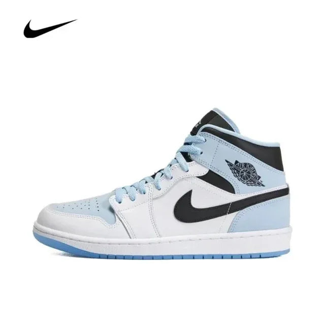 Nike x Air Jordan 1 Retro High OG Basketball Shoes For Men's Women's Classics Grey Smoke Outdoor Sports Sneakers