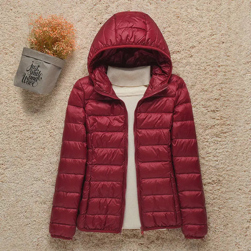 2023 New Fashion Female Cold Jacket Women Winter Light White Duck Down