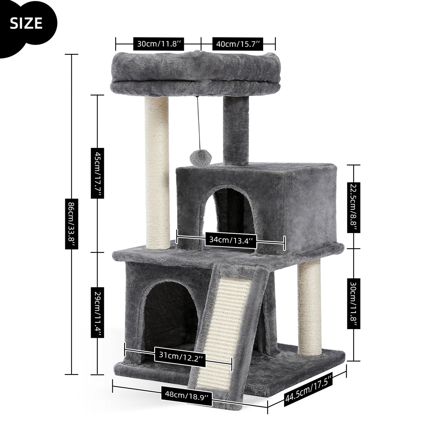 Domestic Delivery Cat's Tree Tower Pets Play Tree Scratching Tree arbre a chat  Climbing Jumping Toy Frame Pets rascador gato