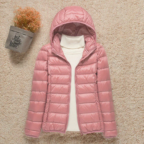 2023 New Fashion Female Cold Jacket Women Winter Light White Duck Down