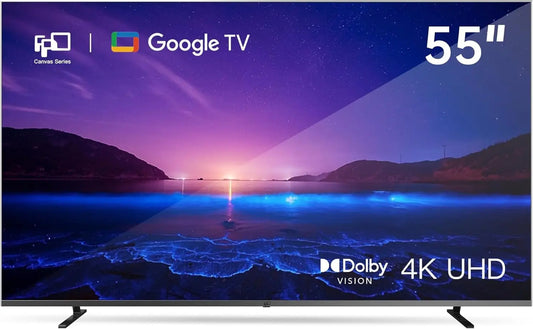 55-inch Smart TV Google TV 4K UHD with Google Play and Google Cast Built-in, HDR 10, Dolby Vision Dolby Atmos, MEMC, Voice Remot