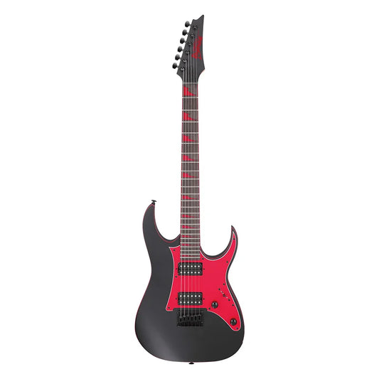 Ibanez GRG 6 String Solid-Body Electric Guitar, Right, Black Flat, Full (GRG131DXBKF)