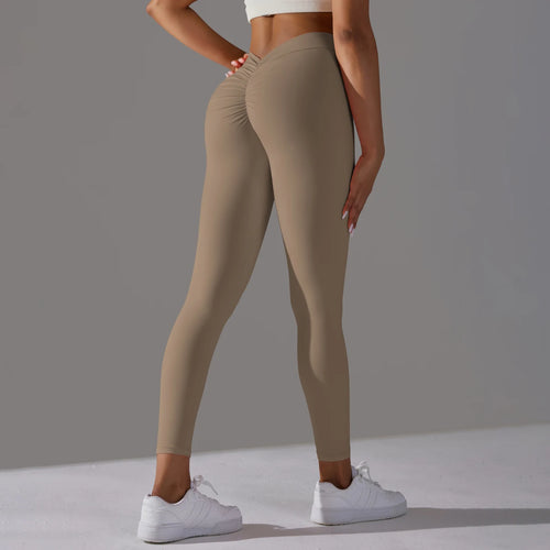 Scrunch Butt Gym Leggings Sexy V Waist Push Up Leggings Women Fiteness