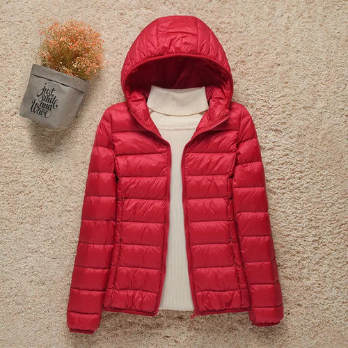 2023 New Fashion Female Cold Jacket Women Winter Light White Duck Down