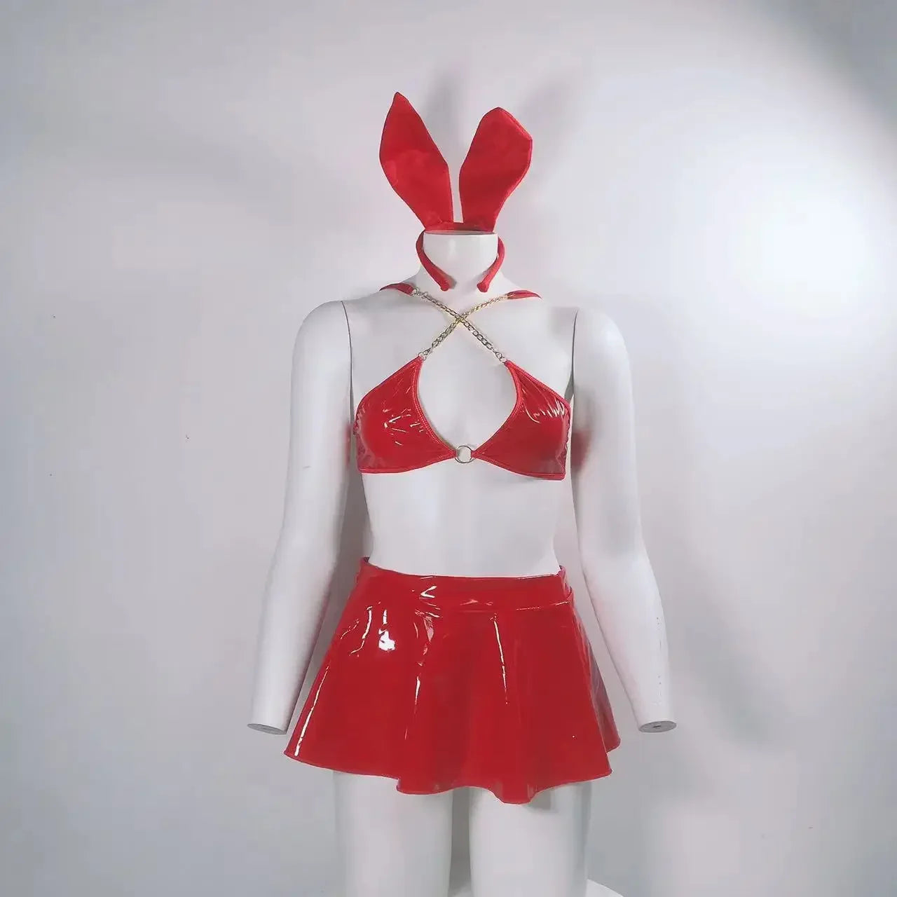 4Colors Sexy Bunny Cosplay Halloween Costumes For Woman Red Christmas Suits Fancy Party Role Play