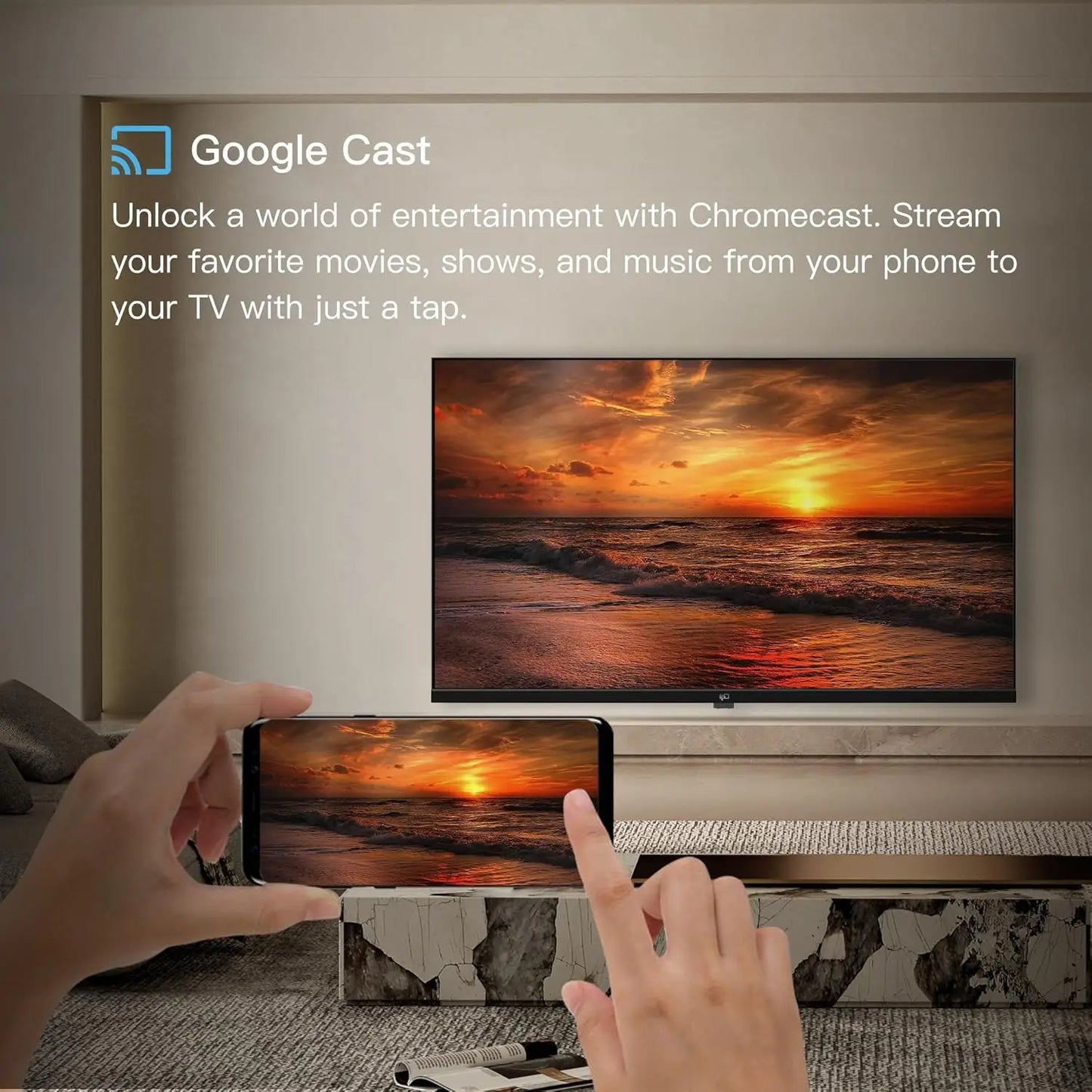 55-inch Smart TV Google TV 4K UHD with Google Play and Google Cast Built-in, HDR 10, Dolby Vision Dolby Atmos