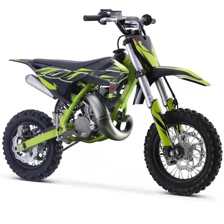 50cc Dirt Bike with Disc Brake2 Stroke Electric Start Motorcycle with Single Cylinder Air-cool Off Road Cross Pit Bike for Kid