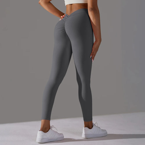 Scrunch Butt Gym Leggings Sexy V Waist Push Up Leggings Women Fiteness