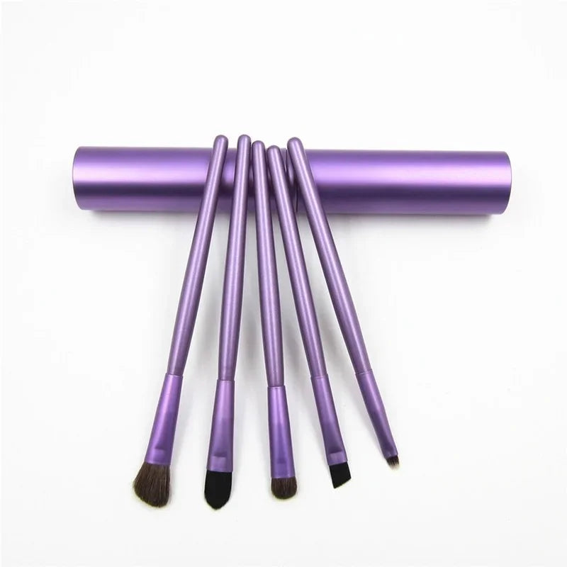 5pcs Professional Travel Portable Mini Eye Makeup Brushes Set Smudge Eyeshadow Eyeliner Eyebrow Brush Lip Make Up Brush Kit