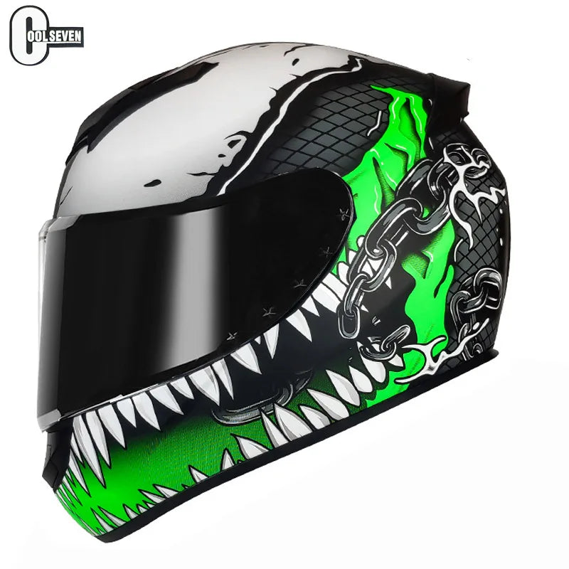 Motorcycle Helmet Full Face Capacete racing safety helmet Cascos Knight Men Women flick up Helmet DOT Certification For Venom