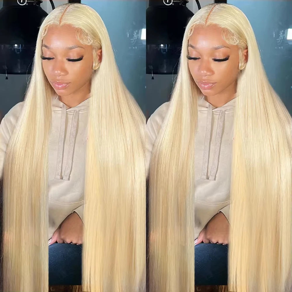 13x4 Lace Frontal Colored Wig 200 Density Straight Blonde 613 HD Lace Frontal Wig 13x6 Brazilian Human Hair Wigs For Black Wome