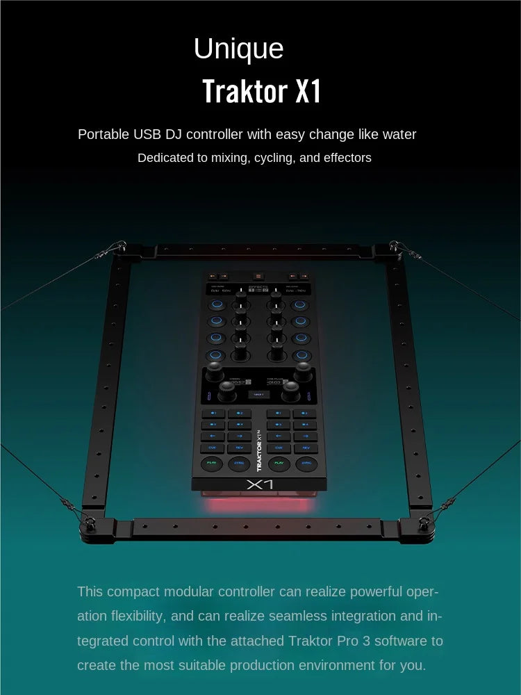 Dingdong Audio NI Traktor X1 DJ MK3 MiDi Controller Professional Mix Loop Strike Pad