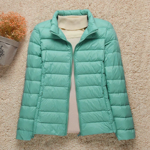 2023 New Fashion Female Cold Jacket Women Winter Light White Duck Down