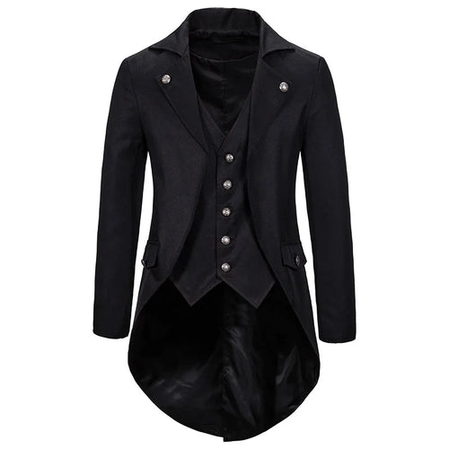 2023 Medieval Gothic Steampunk Men Victorian Tuxedo Jacket Men's