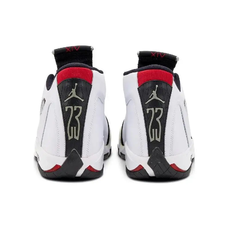 Nike Air Jordan 14 Vintage Basketball Shoes Men Mid-top White/Black Sneakers shoes 487471-160