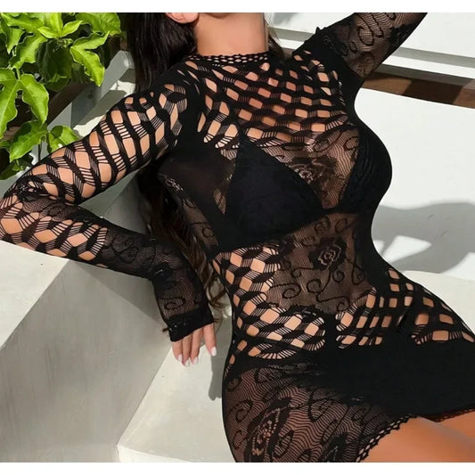 Hole Jumpsuit See-through Underwear for Lady Co Together of Panties and Bra Skirt 18 Fancy Women Evening Dress Sex Suit Men Gay