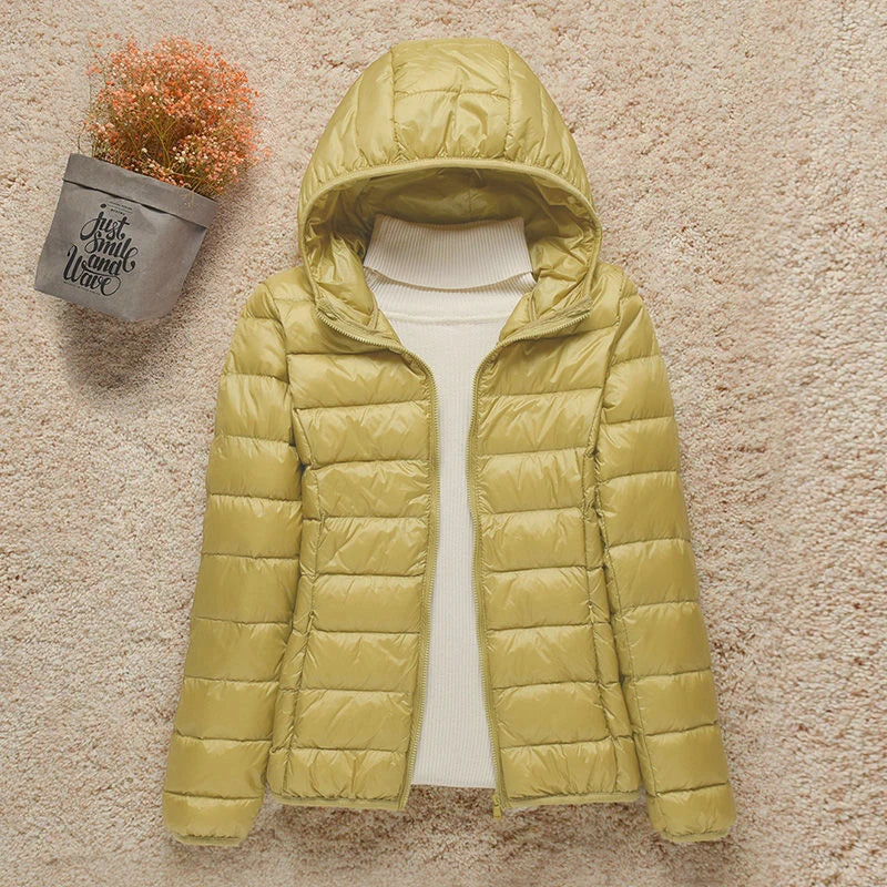 2023 New Fashion Female Cold Jacket Women Winter Light White Duck Down