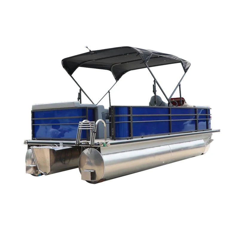 Hottest 19ft Aluminum Electric Luxury Motor Boats Party Pontoon Boat with outboards