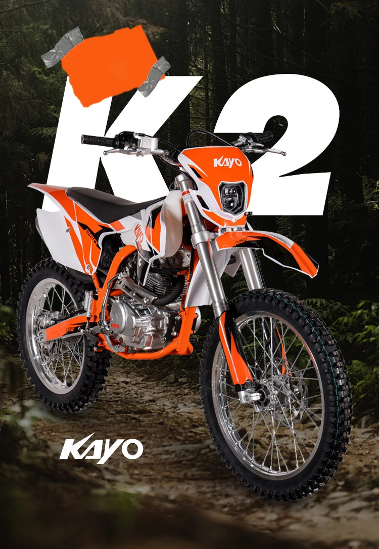 KAYO K2 Mountain Bike Most Powerful Aluminum Alloy Enduro Hybrid Dirt Bike 250cc off-road motorcycles