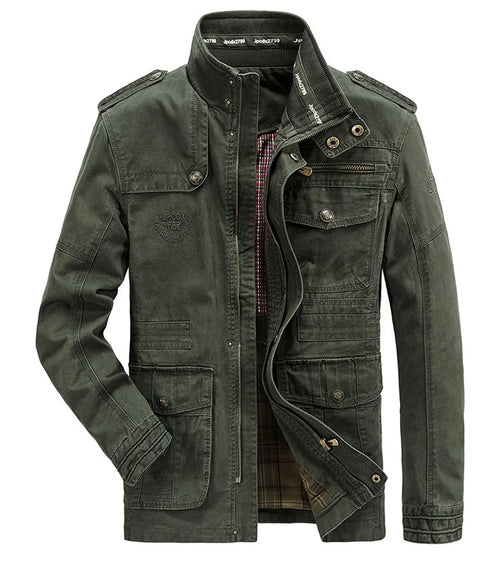 Autumn winter Jacket Men Pure Cotton Business Casual Cargo Jackets