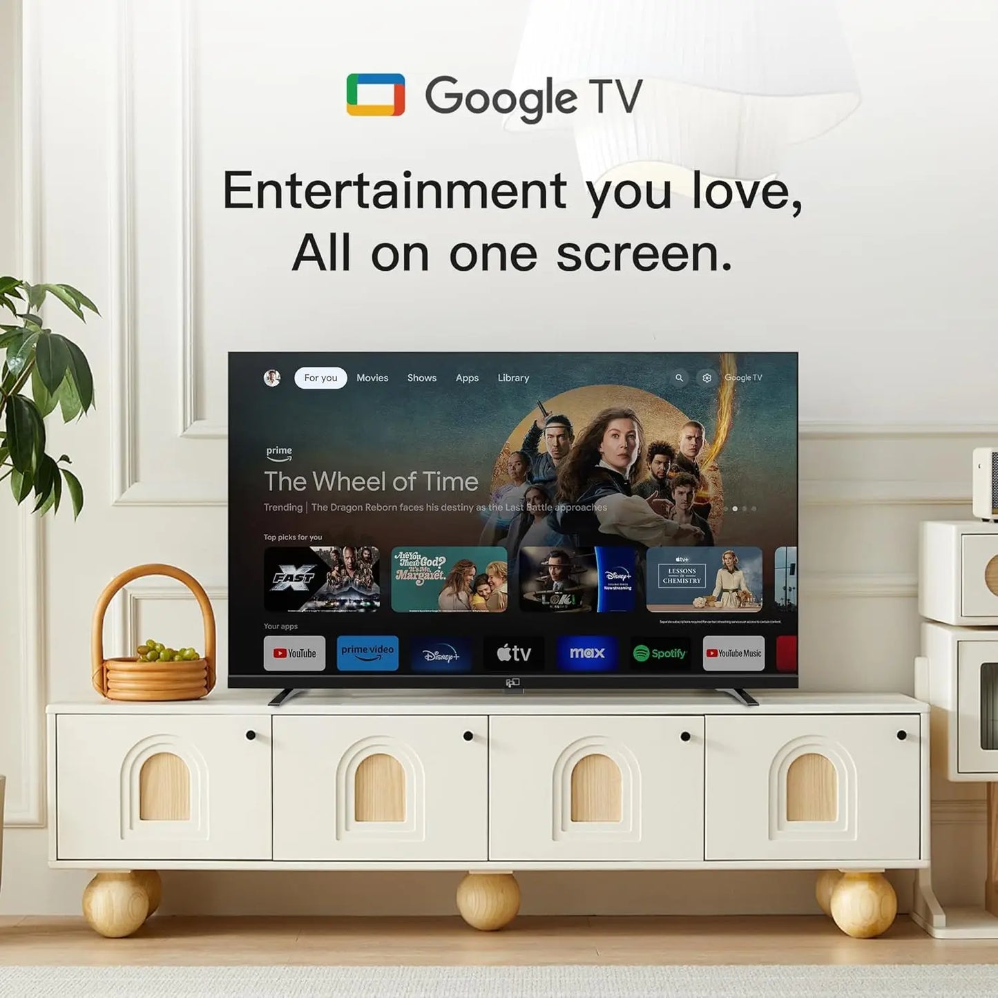 Smart TV Google TV HD 720p with Google Play and Google Cast Built-in, HDR 10, Dolby Audio, Voice Remote, Stream Live