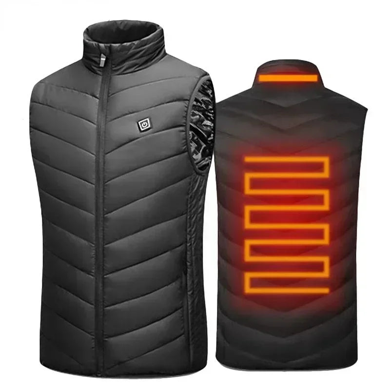 17areas Heated Vest Jacket Men's Winter Usb Heating Vest Self-heating