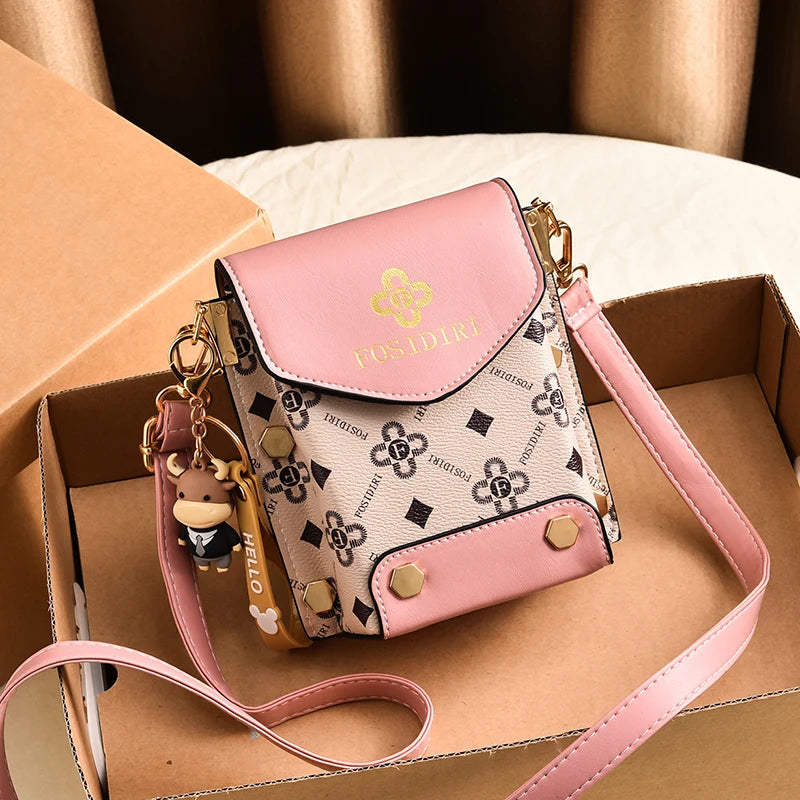 Women‘s Bag 2023 Trend Small PU Leather Printing Crossbody Bag Fashion Coin Purses Handbag Female Phone Shoulder Bag