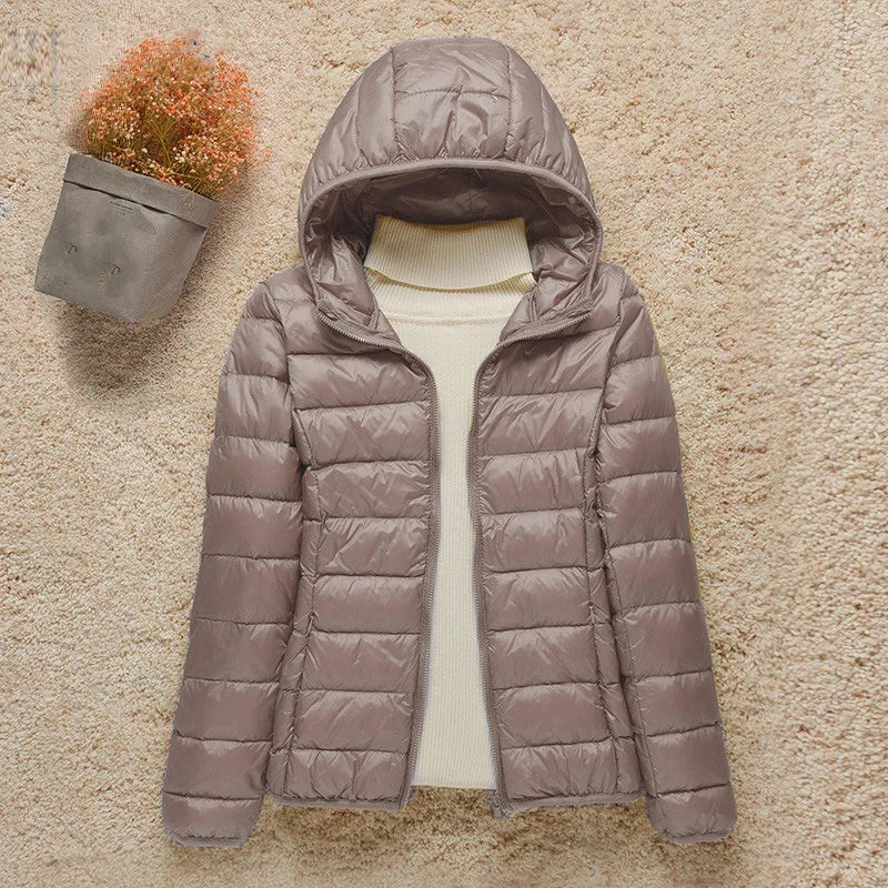 2023 New Fashion Female Cold Jacket Women Winter Light White Duck Down