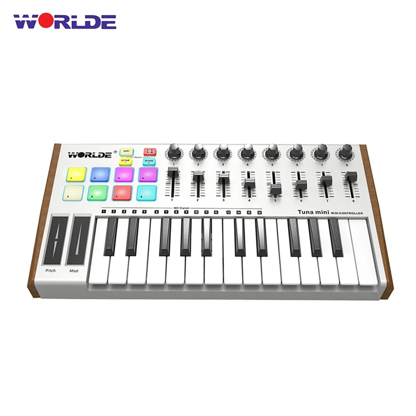 TUNA MINI Ultra-Portable 25-Key USB MIDI Keyboard Controller