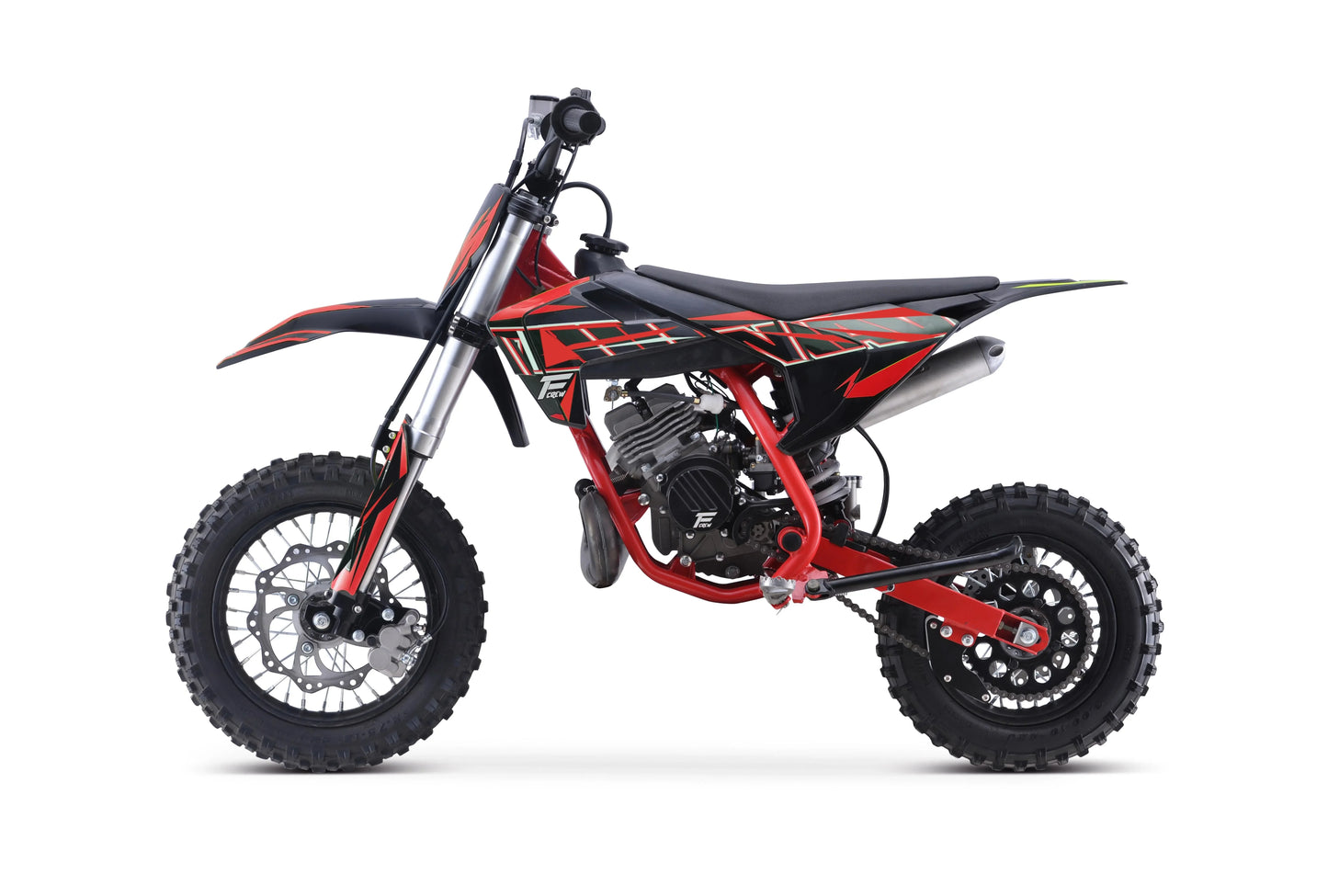 50cc Dirt Bike with Disc Brake2 Stroke Electric Start Motorcycle with Single Cylinder Air-cool Off Road Cross Pit Bike for Kid