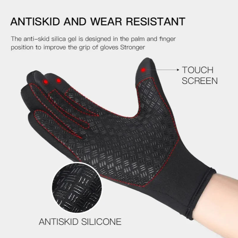 Autumn Winter Motorbike Gloves Women Windproof Anti-slip Touchscreen